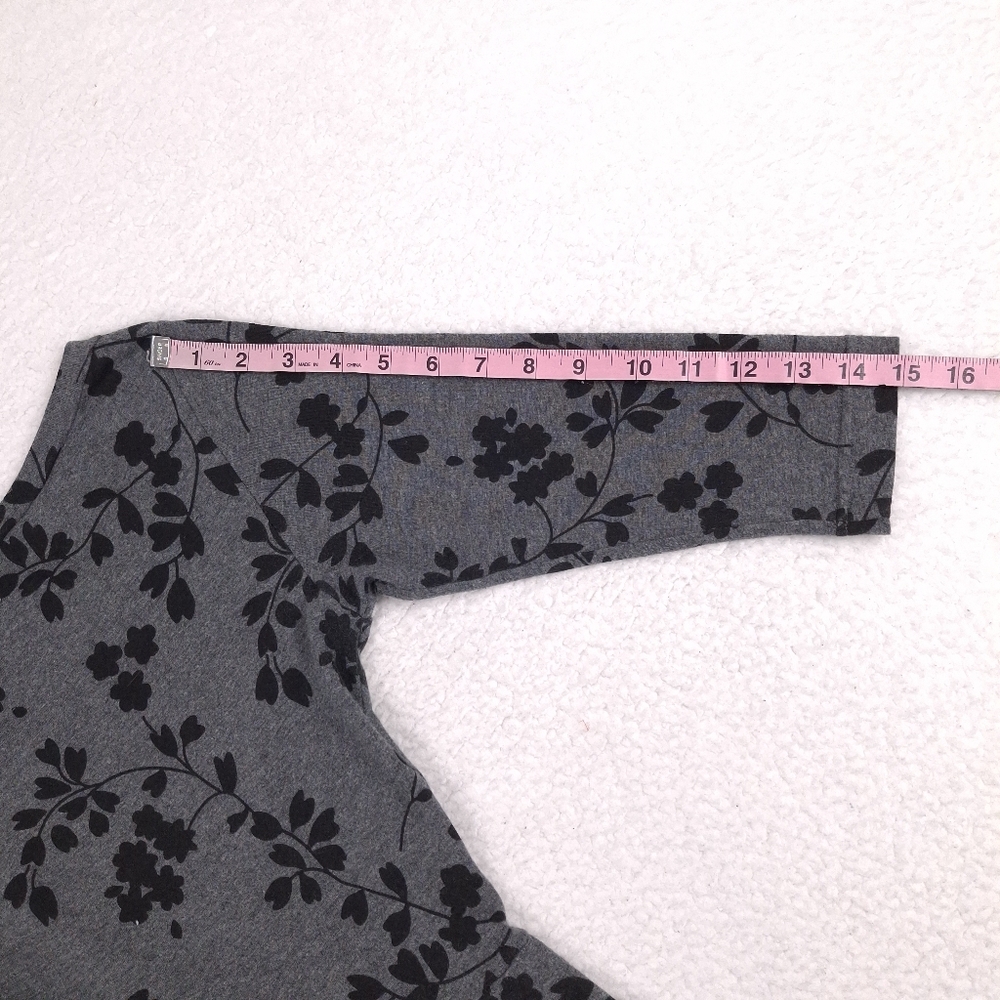 Effie's Heart Ava Dress floral pockets knee length whimsical fit flare twee gray - Picture 8 of 10